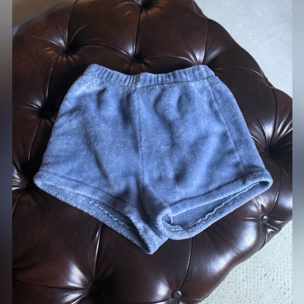 Blue Shorts with Elastic Waistband - Picture 3 of 6